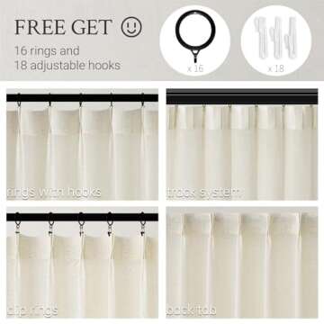 Sleek 96" Long Pinch Pleated Semi Sheer Curtains for Sophisticated Living Spaces