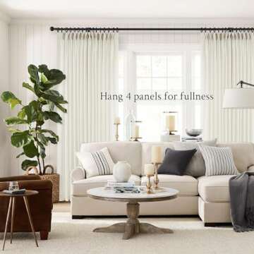 Elegant Pinch Pleated Semi Sheer Curtains 96 Length