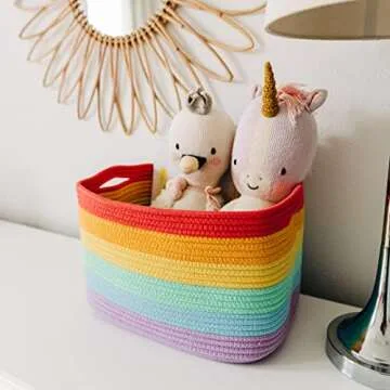 Rainbow Rope Storage Baskets for Organized Living