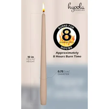 Hyoola Tall Taper Candles - Elegant Dripless Dinner Candles