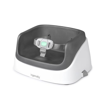 Ingenuity SmartClean Toddler Booster Seat for Kitchen Chair – Lightweight for on-the-go, Easy-Clea...