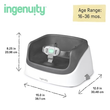 Ingenuity SmartClean Toddler Booster Seat – Lightweight & Easy-Clean