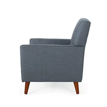 Stylish Mid Century Modern Arm Chair Gray Walnut