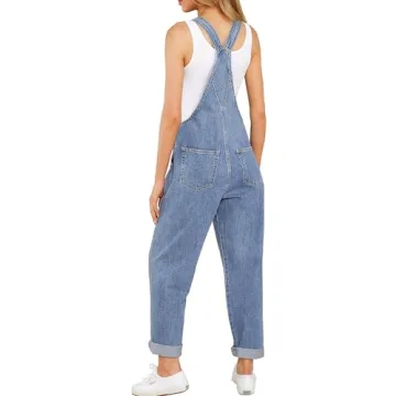 Luvamia Women's Loose Fit Denim Overall Jumpsuit - Chic & Comfortable