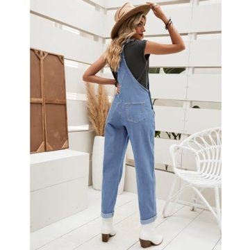 Luvamia Women's Loose Fit Denim Overall Jumpsuit - Chic & Comfortable