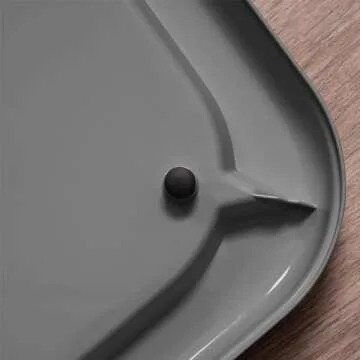 IRIS USA Pee Pad Holder, Small Puppy Pad Holder, Secured Latches, Non-Skid Rubber Feet, High Polish Finish for Easy Cleaning, Leak Protection Indoor Potty Tray, Fits 14"x17" Pad or Larger, Dark Gray