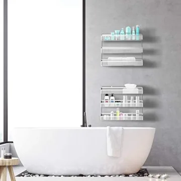 Auledio 2 Pack Spice Rack Organizer for Kitchen & Bathroom