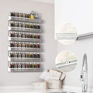 Auledio 2 Pack Spice Rack Organizer for Kitchen & Bathroom