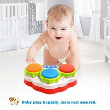 Toddler Drum Musical Light Up Piano Toy for Kids