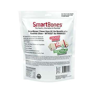 SmartBones Mini Chews with Real Chicken 32 Count, Rawhide-Free Chews for Dogs