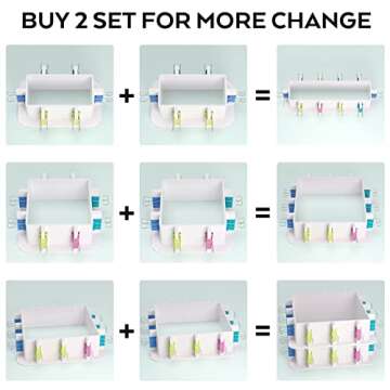 Nicpro Adjustable Molds Housing for Silicone Mold Making, Reusable Plastic Housing Frame Mold Making Silicone Rubber, for Resin Molds Kit, Soap Molds, Candle Molds with Binder Clips, Double-Sided Tape