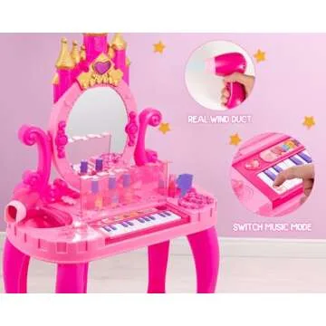 Enchanting Vanity Makeup Toy Set for Little Girls