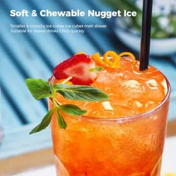 AGLUCKY Countertop Nugget Ice Maker - 35lbs/Day