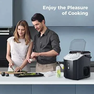 AGLUCKY Countertop Nugget Ice Maker - 35lbs/Day