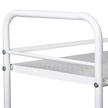 World Pride Rolling Salon Trolley Cart, 3 Tier, White