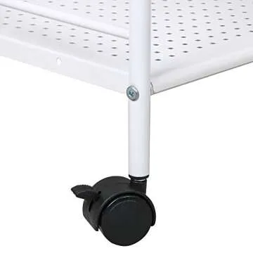 World Pride Rolling Salon Trolley Cart, 3 Tier, White