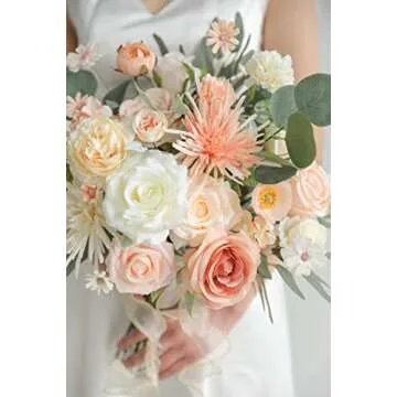 Serra Flora Artificial Flowers Combo Box Set Faux Flowers Bulk Flower Leaf with Stems Arrangements f...