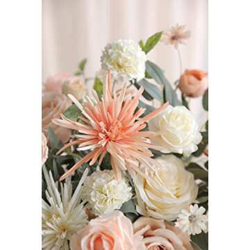 Serra Flora Artificial Flowers Combo Box Set Faux Flowers Bulk Flower Leaf with Stems Arrangements for DIY Wedding Bouquets Party Table Centerpieces Home Decorations Indoor Outdoor