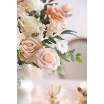 Serra Flora Artificial Flowers Combo Box Set Faux Flowers Bulk Flower Leaf with Stems Arrangements for DIY Wedding Bouquets Party Table Centerpieces Home Decorations Indoor Outdoor