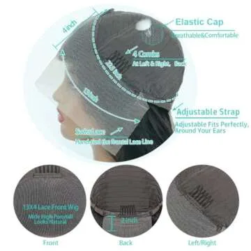 20-Inch Deep Wave Lace Front Wigs Human Hair Premium Quality