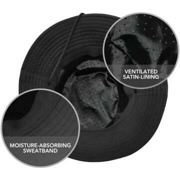 Stylish Waterproof Satin Lined Sun Hat for UV Protection