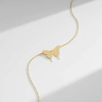 Elegant Gold Dainty Butterfly Choker Necklace for Women