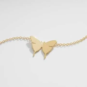 Elegant Gold Dainty Butterfly Choker Necklace for Women