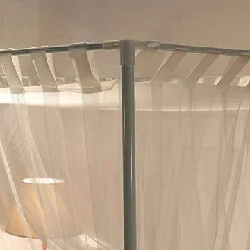 Mengersi 4 Corners Post Bed Canopy for Queen Beds - Elegant Decor