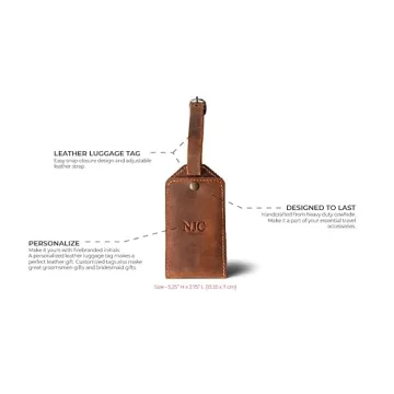 Personalized Leather Luggage Tags for Stylish Travelers