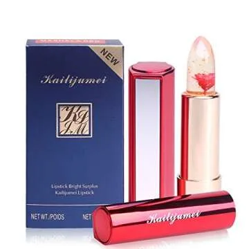 KAILIJUMEI Moisturizer lipsticks Lips Care Surplus Bright Flower Jelly Lipstick 4g x 4 PCS SET
