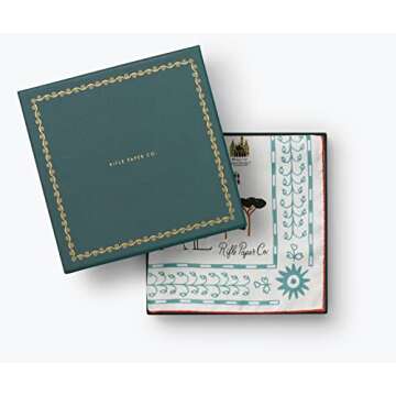 RIFLE PAPER CO. 100% Silk Floral Scarf - Versatile Accessory