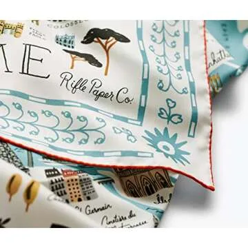 RIFLE PAPER CO. 100% Silk Floral Scarf - Versatile Accessory