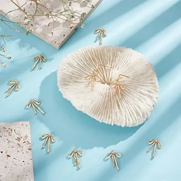 10pcs Bowknot Gold Plated Charms for Jewelry Making