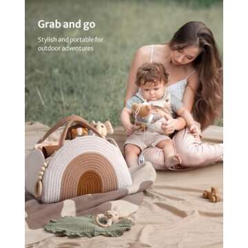 Blissful Diary Cotton Rope Diaper Caddy Organizer