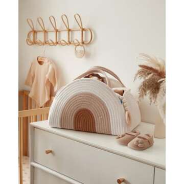 Blissful Diary Cotton Rope Diaper Caddy Organizer