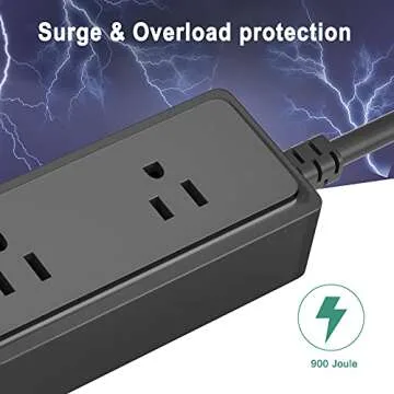MKSENSE 2 Pack Power Strip Surge Protector with USB Ports