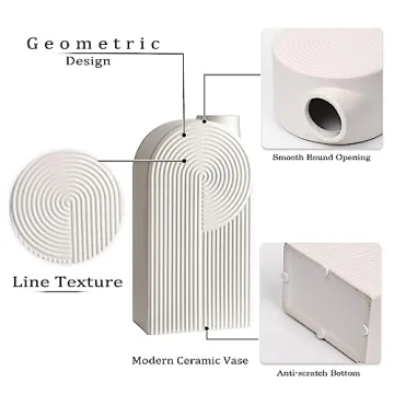 Black and White Modern Ceramic Book Vase Set