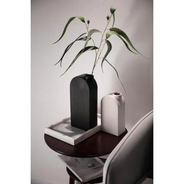 Black and White Modern Ceramic Book Vase Set
