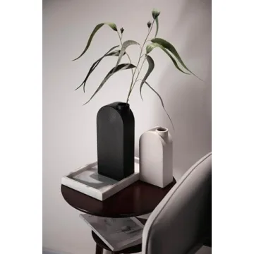 Black and White Modern Ceramic Book Vase Set