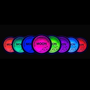 Moon Glow UV Pigment Set for Nail Art and Body Painting