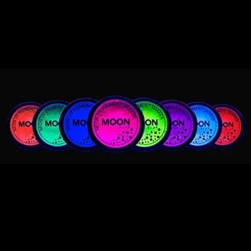 Moon Glow UV Pigment Set for Nail Art and Body Painting