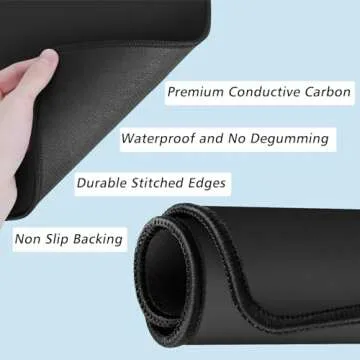 Grounding Mat Kit (2 Pack)-2 Grounding Mats (10 x 26.7) with Grounding Adapter, 2 Straight Cords (15ft) and 2 Grounding Wristbands - Indoor Grounding for Full Body Balance & Wellness Support