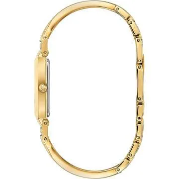 Stainless Steel Bangle Watch with Diamonds