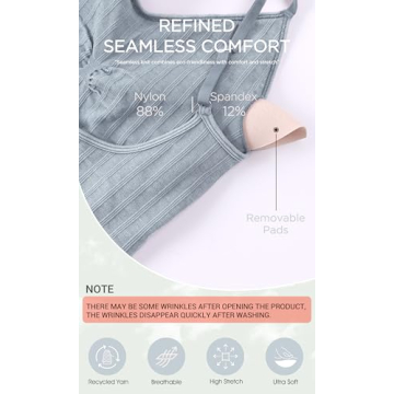 ODODOS Seamless Padded Sports Bra Women Comfort Style