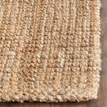 SAFAVIEH Natural Fiber Collection Accent Rug Rectangle - 2' x 3', Natural, Handmade Farmhouse Jute, Ideal for High Traffic Areas in Entryway, Living Room, Bedroom (NF747A)