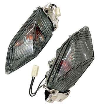 ZXMOTO Clean Rear Turn Signal Indicator Light for Suzuki GSXR 1000 K9 2009 2010 2011 2012 2013 2014 2015 2016, GSXR 600 GSXR 750 K11 2011-2019, Smoked Lenses