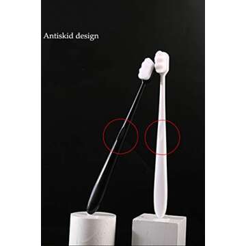 hongjin Extra Soft Toothbrush, Ultra Soft-bristled Adult Toothbrush Micro Nano 15000 Floss Bristle Good Cleaning Effect for Sensitive Teeth Oral Gum Recession