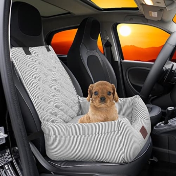 FAREYY Dog Car Seat for Small Dogs, Pet Booster Seat Fully Detachable Washable Dog Seat for Car Trav...