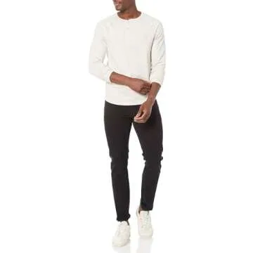 Slim-Fit Long Sleeve Henley Shirt for Men - Amazon Essentials