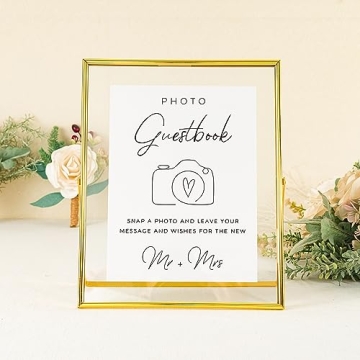 Calculs Gold Sign Holder Floating Frame for Events